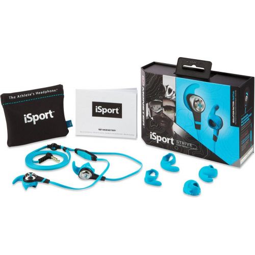 Monster iSport Strive In-Ear Headphones, ControlTalk Universal - Strive Blue наушники